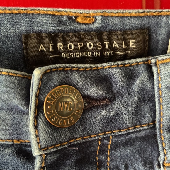 Aeropostale jeggings blue no holes sz 6 - Picture 3 of 6